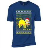 Merry Slothmas Sloth Christmas Sweater PINGPONG - Premium Short Sleeve T-Shirt