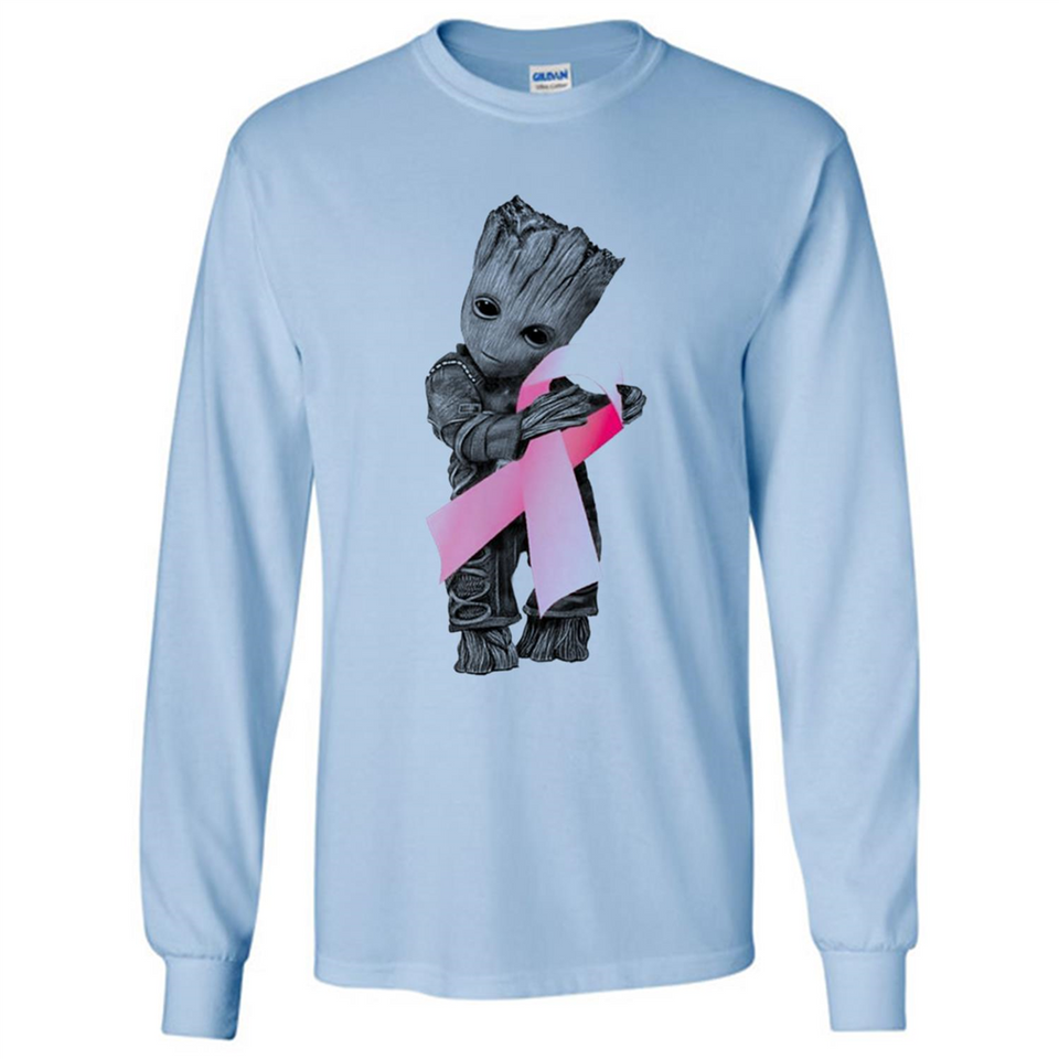 Groot Hug Breast Cancer - Long Sleeve T-Shirt