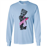 Groot Hug Breast Cancer - Long Sleeve T-Shirt