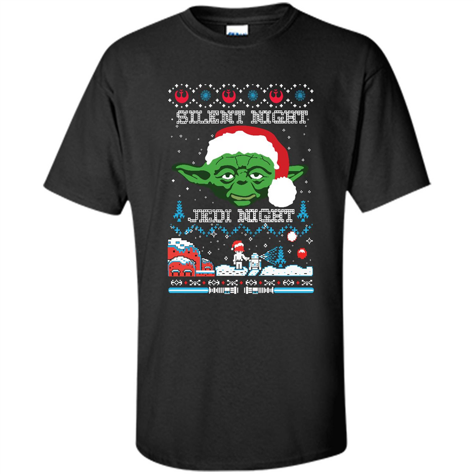 YODA SILENT NIGHT JEDI NIGHT CHRISTMAS UGLY SWEATER