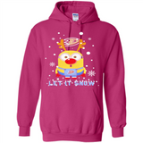 Minion Anaheim Ducks Ugly Christmas Sweater Let it Snow - Hoodie