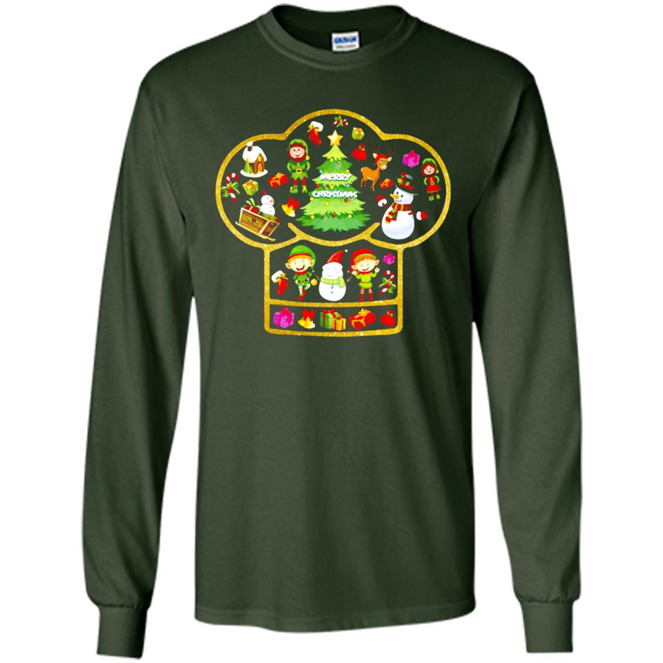 Chef Hat Christmas Ornament - Long Sleeve T-Shirt