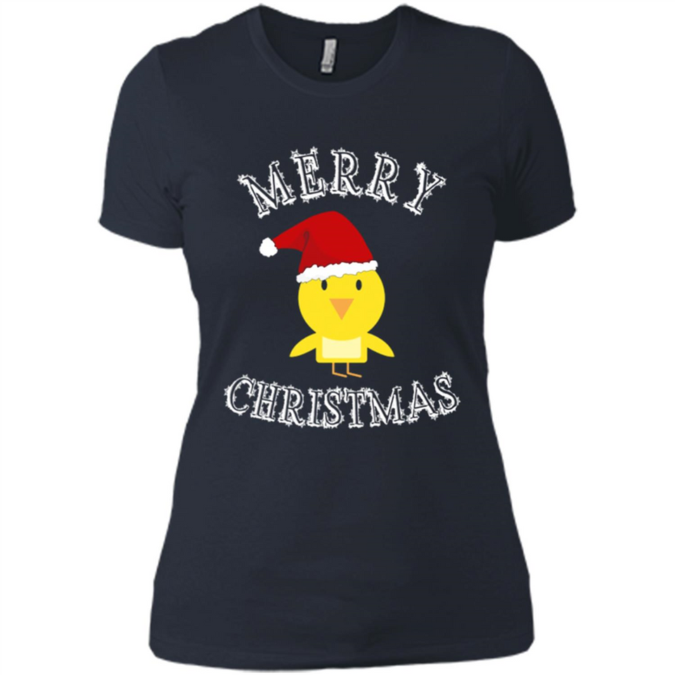 Bird Santa Merry Christmas T-Shirt - Birds Watchers Xmas - Ladies' Boyfriend T-Shirt