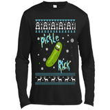 Rick and Morty Pickle Rick Ugly Christmas Sweater - Canvas Long Sleeve T-Shirt