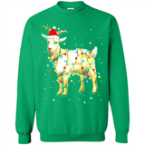 Christmas Lights Goat Wearing Santa Hat Funny Xmas - Sweatshirt