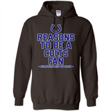 Reasons to be a Indianapolis Colts Fan Complete List on Back - Hoodie