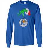 Amazing tee Indiana Pacers Glitter Grinch Monogram Ornament Christmas Gift - Long Sleeve T-Shirt