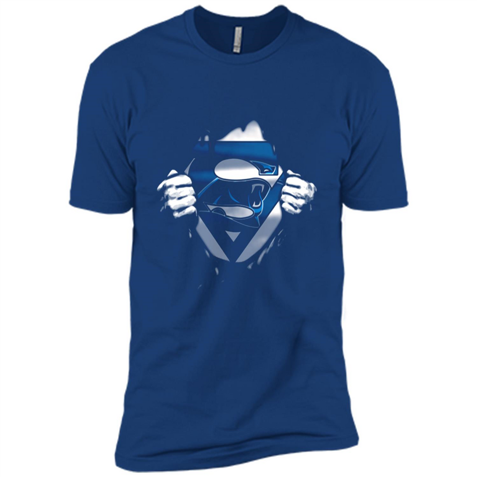 Carolina Panthers And Superman Fans - Premium Short Sleeve T-Shirt