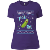 Rick and Morty Pickle Rick Ugly Christmas Sweater - Ladies' Boyfriend T-Shirt