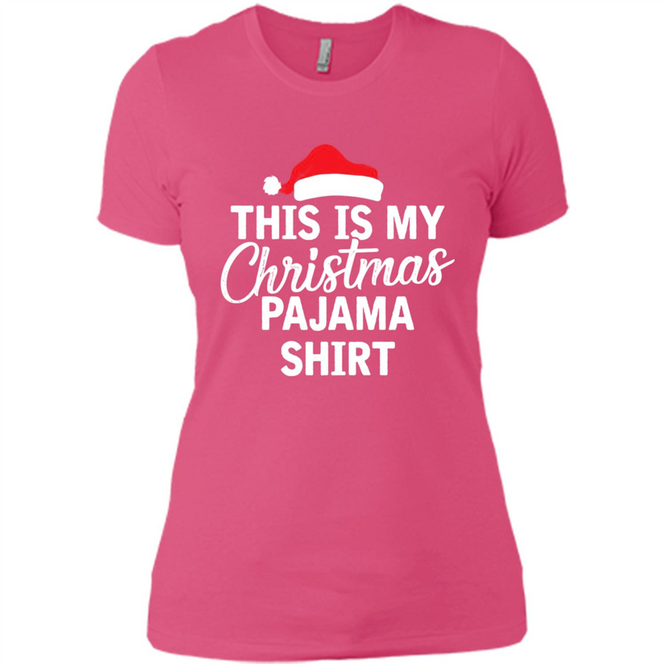 This Is My Christmas Pajama Family Matching - Ladies' Boyfriend T-Shirt