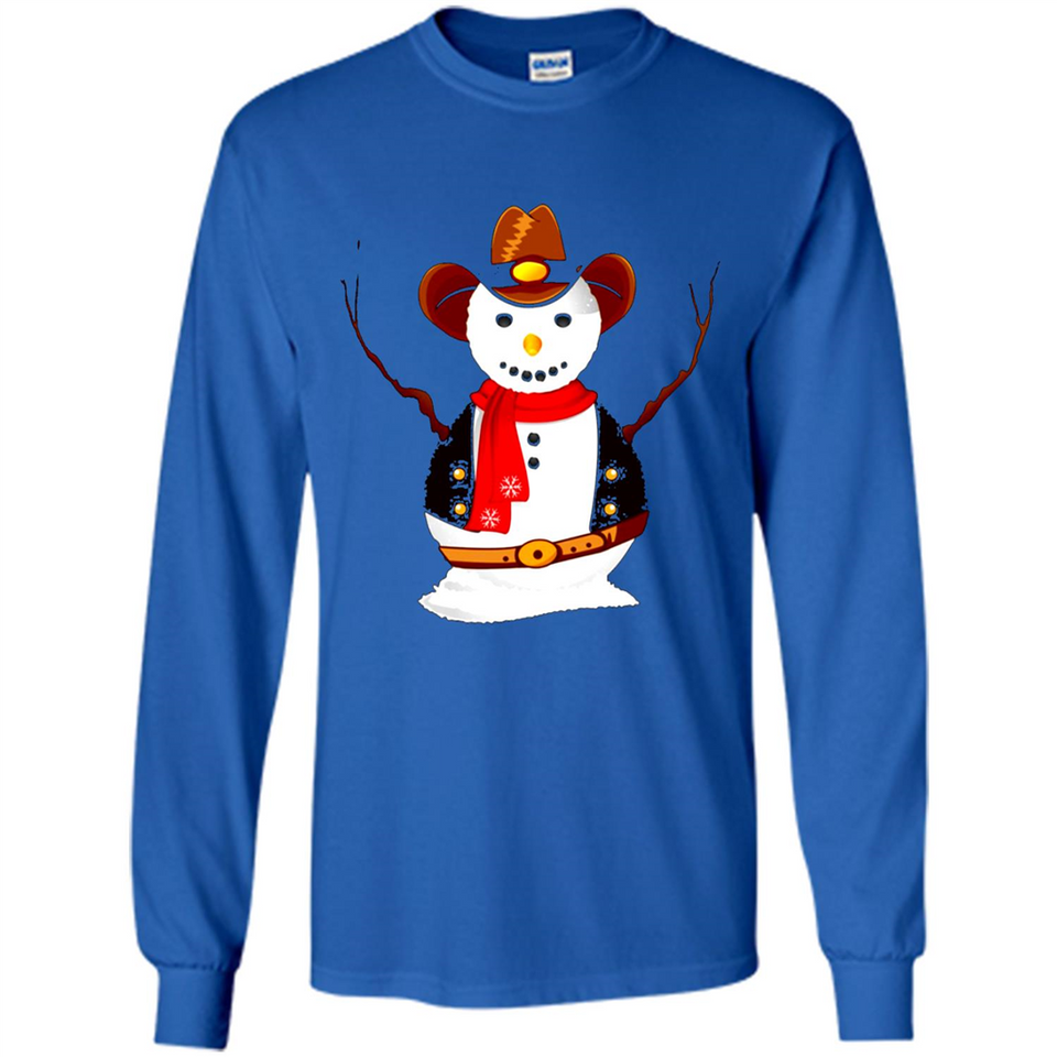 Snowman Cowboy Merry Christmas Xmas