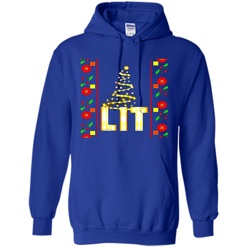Funny Lets Get Lit Christmas Tree - Hoodie