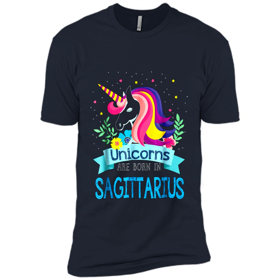 Unicorns are born in Sagittarius Birthday Rainbow Custom Ultra Cotton