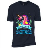 Unicorns are born in Sagittarius Birthday Rainbow Custom Ultra Cotton