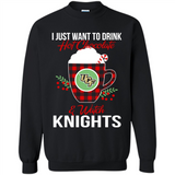 I Just Want To Drink Hot Chocolate & Watch UCF Knights Ugly Christmas Sweater PINGPONG