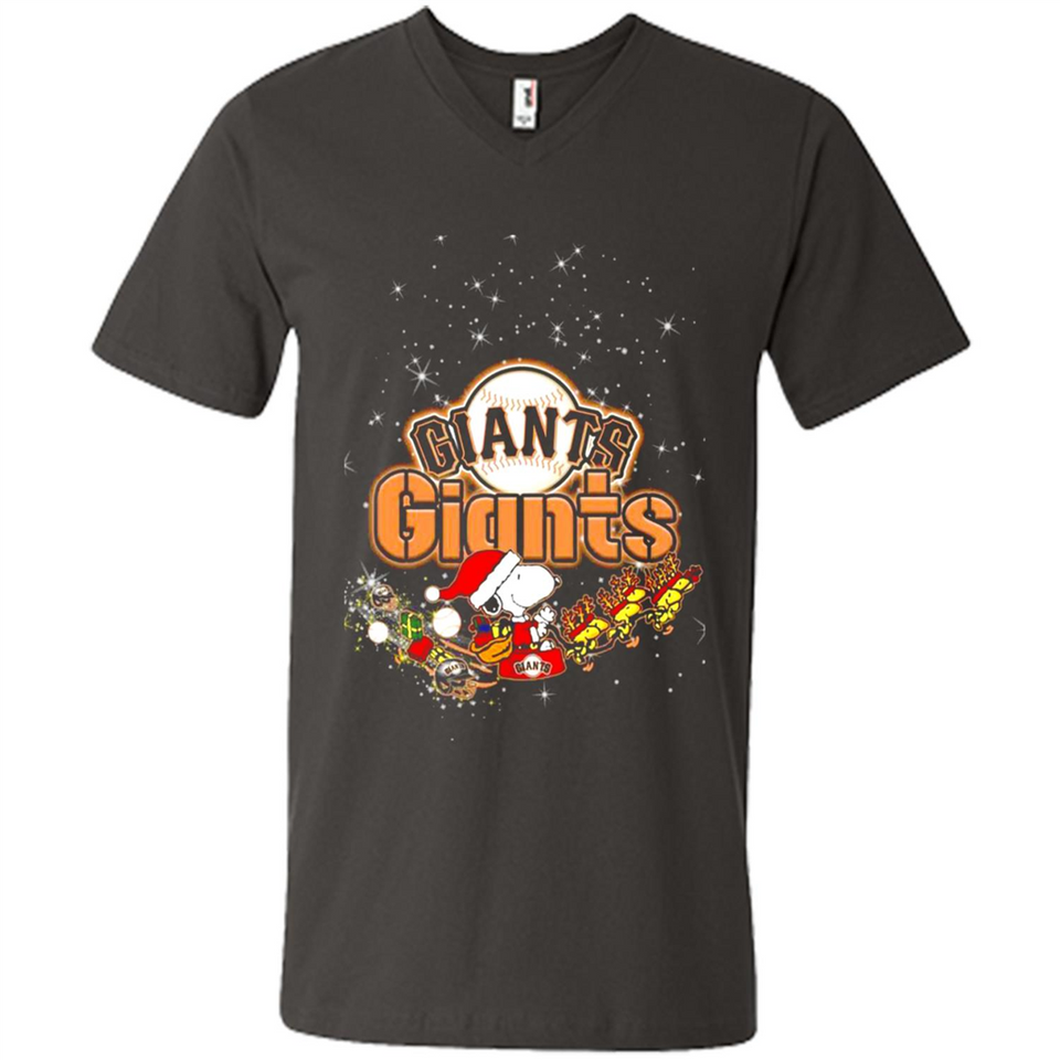 Snoopy Christmas San Francisco Giants - Men's V-Neck