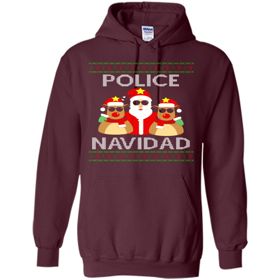 FUNNY POLICE NAVIDAD T-SHIRT Santa Christmas Party - Hoodie