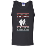 Christmas Ugly Sweater Firefighter Ugly Christmas Sweater - Tank Top