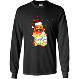 Pomeranian Santa Lights Christmas Dog Xmas Sweatshirt - Long Sleeve T-Shirt