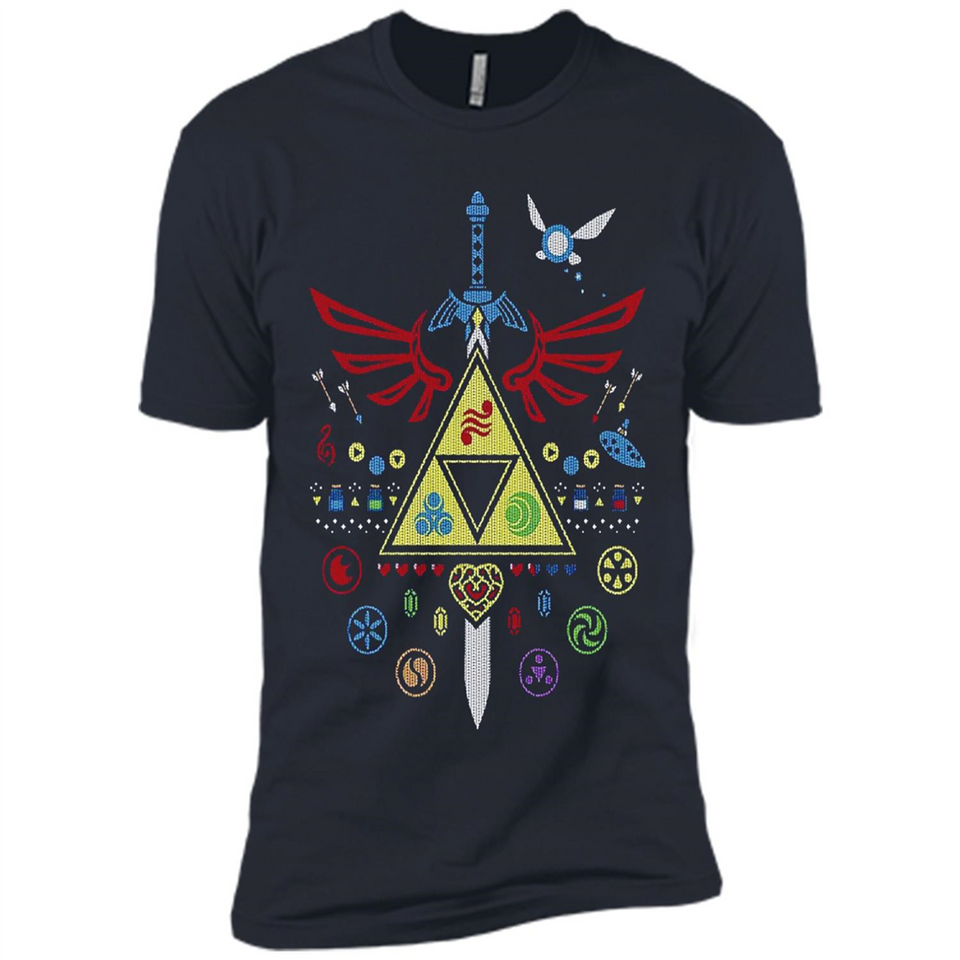 Song of Christmas Time the Legend of Zelda Ugly Sweater Perfect Christmas - Premium Short Sleeve T-Shirt