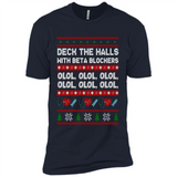 Nurse Christmas Deck The Hall Beta Blockers Sweatshirt - Premium Short Sleeve T-Shirt