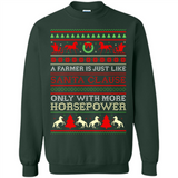Funny Farmers Gift Ugly Santa Claus Horsepower - Sweatshirt