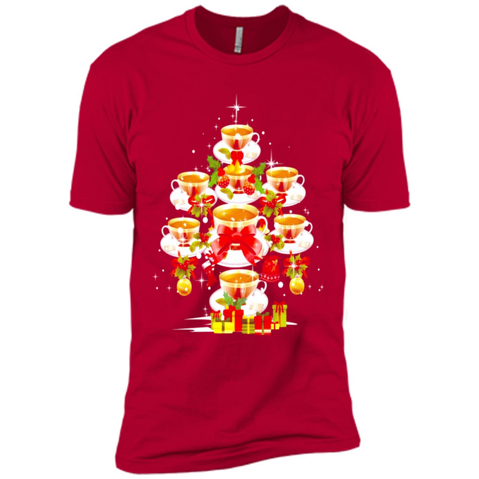Tea Christmas Tree T-shirt Funny Tea Xmas Gift
