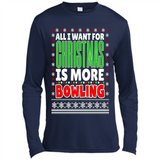 All I Want For Christmas Is More Bowling Christmas - Canvas Long Sleeve T-Shirt
