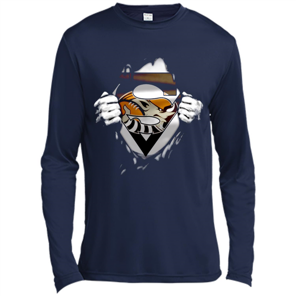 Cleveland Browns And Superman Fans - Canvas Long Sleeve T-Shirt