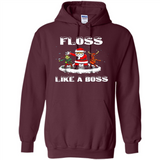 Floss Like A Boss Santa Flossing Dance Funny - Hoodie