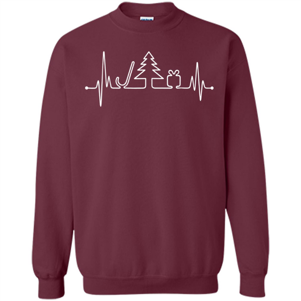 Heartbeat Christmas Tree T-shirt Funny Xmas Costume
