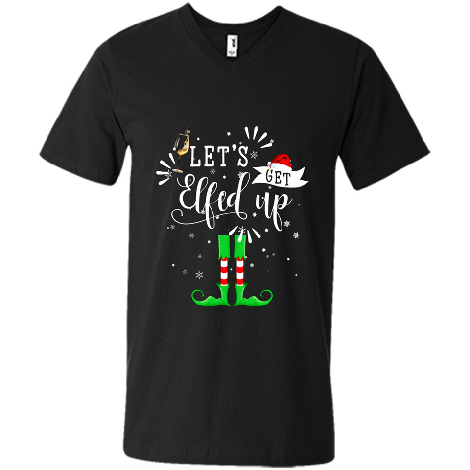 Let's Get Elfed Up Funny Drinking Wine Christmas Elf PINGPONG