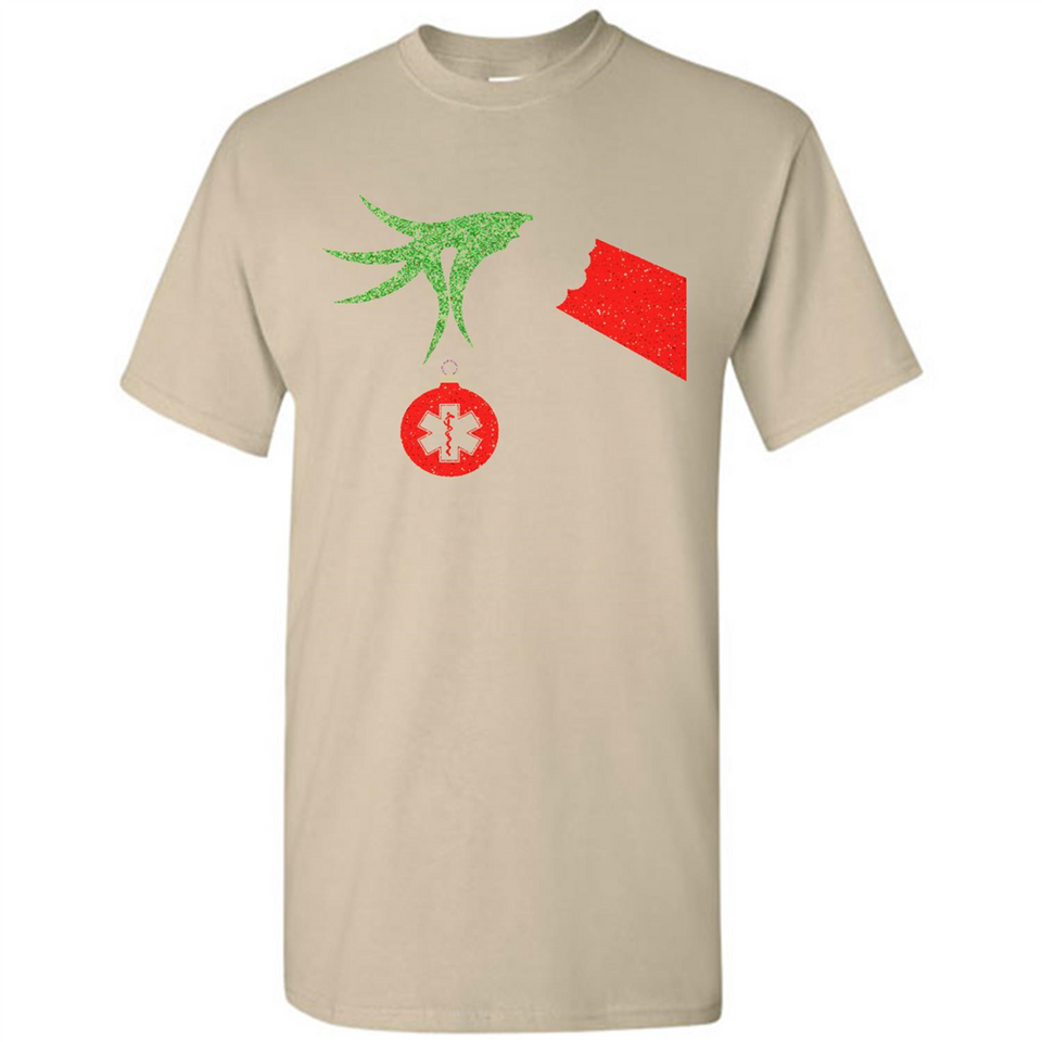 Funny Grinch Hand holding Doctor ornament Christmas Sporty T-Shirt - Shirt