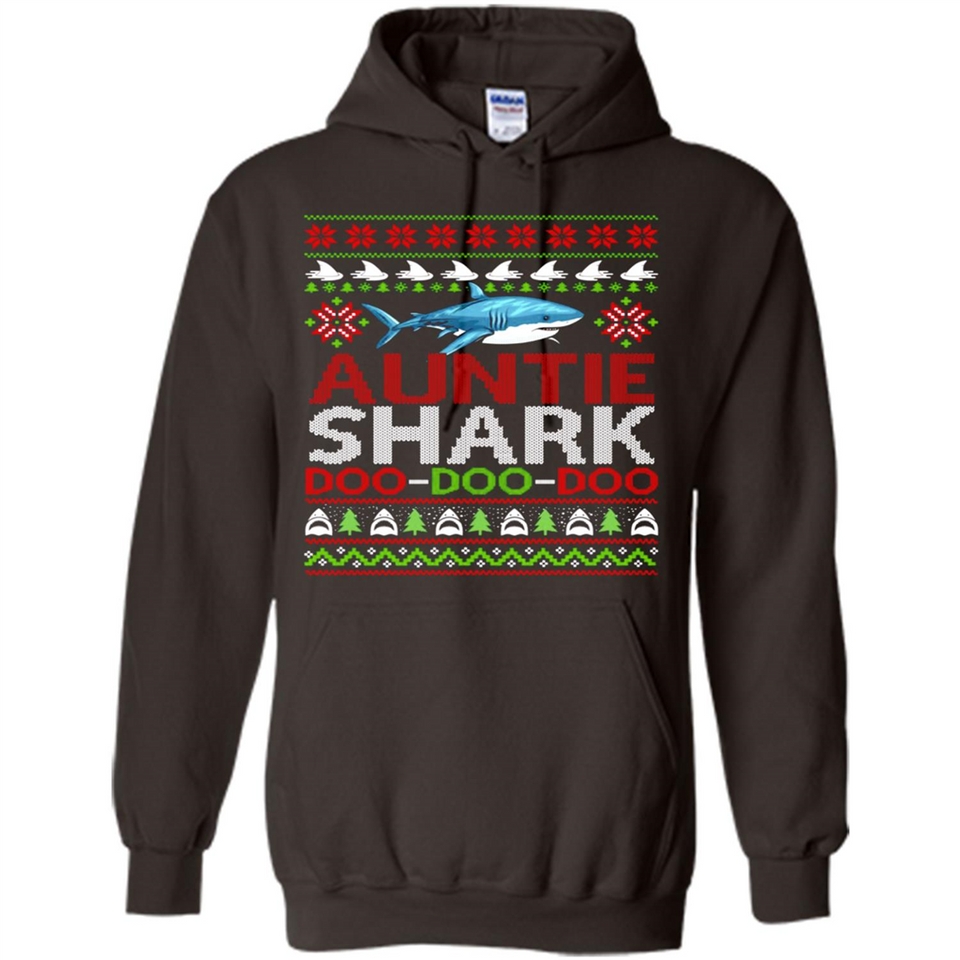 Auntie shark Doo Doo Doo Christmas - Hoodie