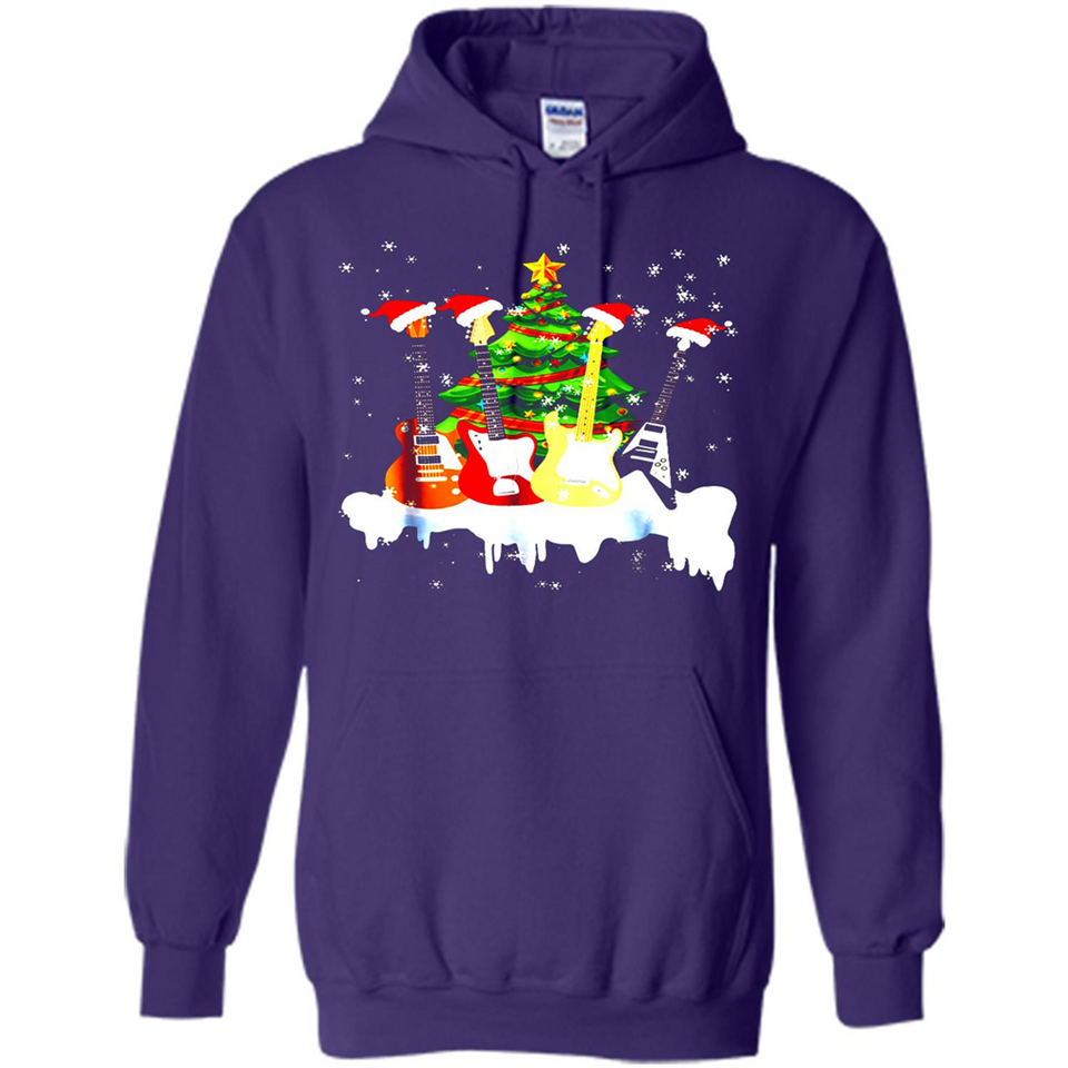 Santa Hat Electric Guitar Classical Guitar Christmas shirt Ladies' Boyfriend