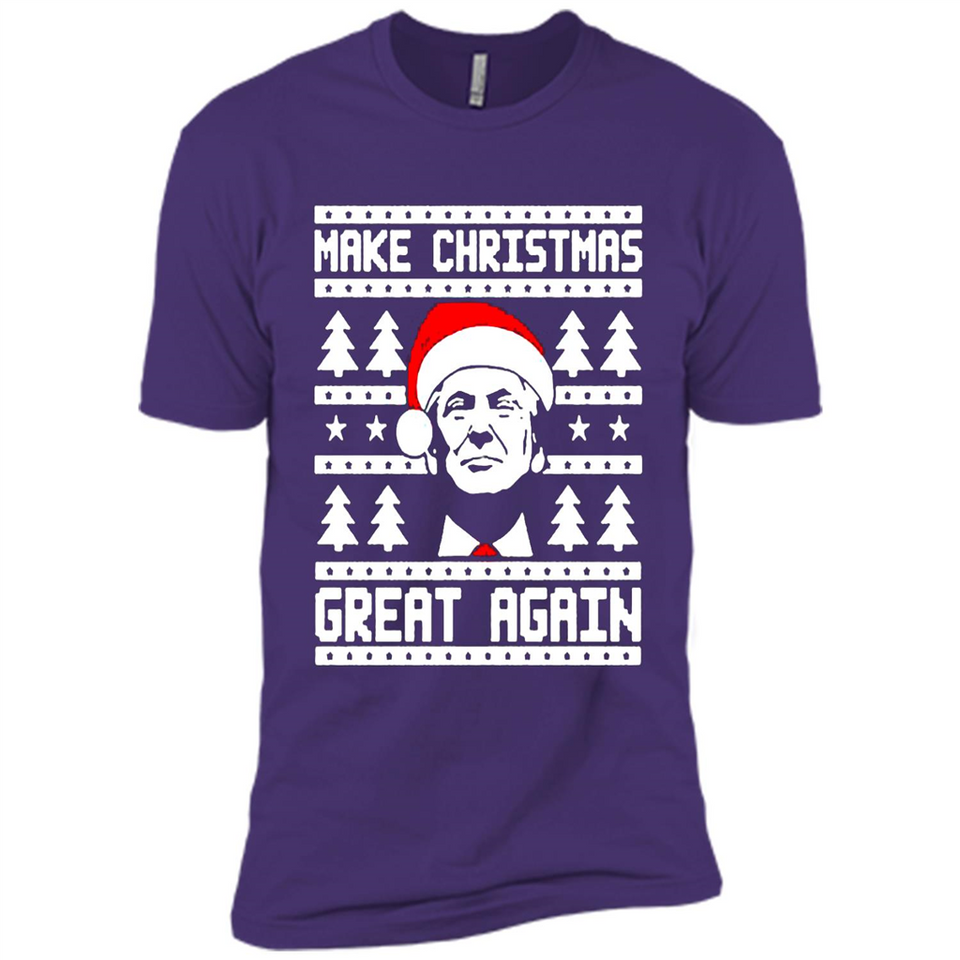 Fabulous Make Christmas Great Again Trump Ugly Christmas - Premium Short Sleeve T-Shirt