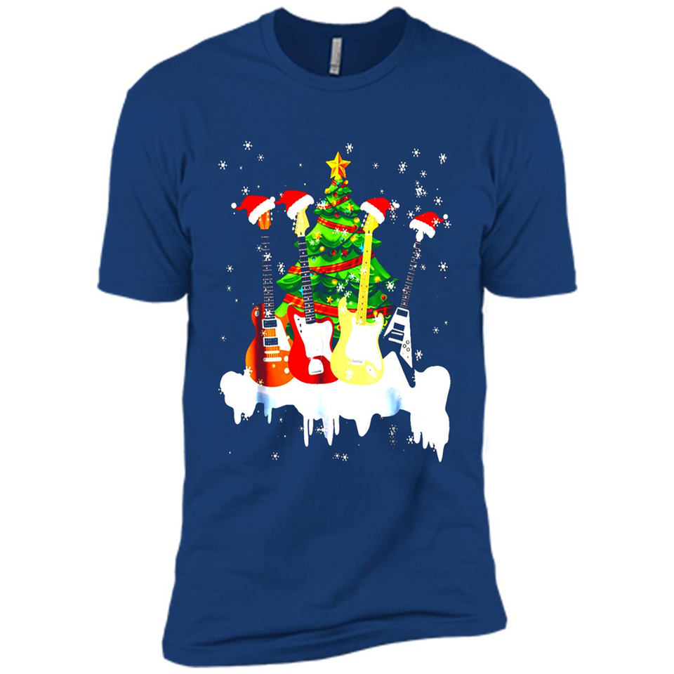 Santa Hat Electric Guitar Classical Guitar Christmas shirt Ladies' Boyfriend