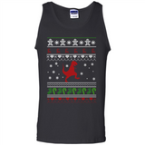 Dinosaur and Santa Ugly Christmas Sweater - Tank Top