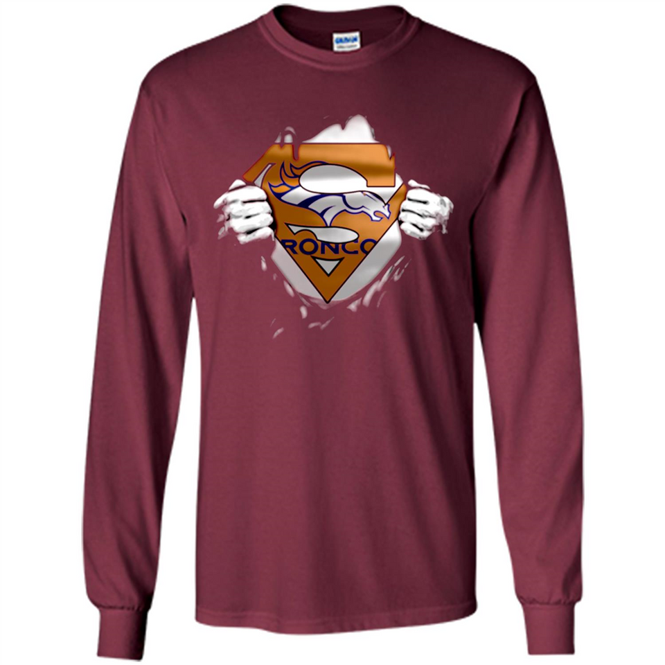 Denver Broncos And Superman Fans - Long Sleeve T-Shirt
