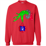 GRINCH HAND HOLDING DUKE BLUE DEVILS GLITTER CHRISTMAS PINGPONG