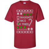 Naughty Nice I Tried Christmas sweatshirt PINGPONG