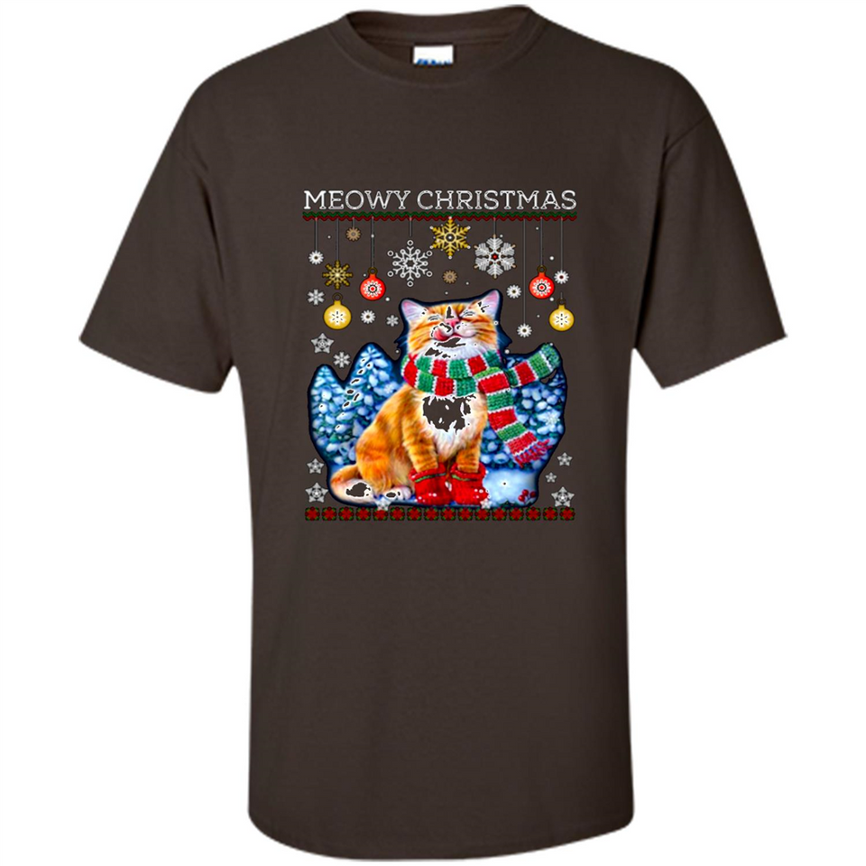 Meowy Christmas Ugly Funny Cats Lover PINGPONG
