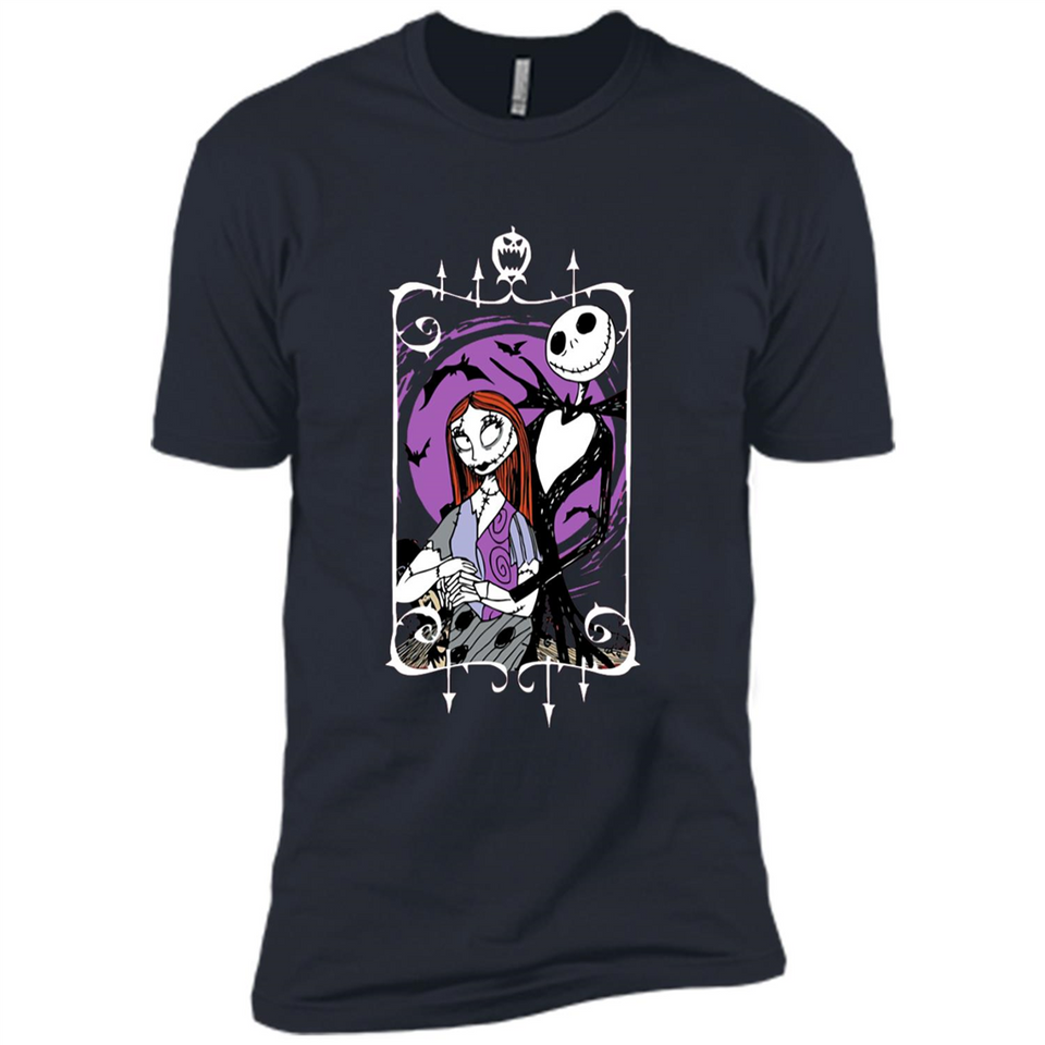 Disney Nightmare Before Christmas Jack And Sally T-Shirt - Premium Short Sleeve T-Shirt