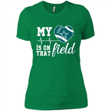 Dallas Cowboys Football My Heart is on that Field - Ladies' Boyfriend T-Shirt