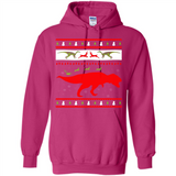 Dinosaur and Santa Clause Ugly Christmas Sweater - Hoodie