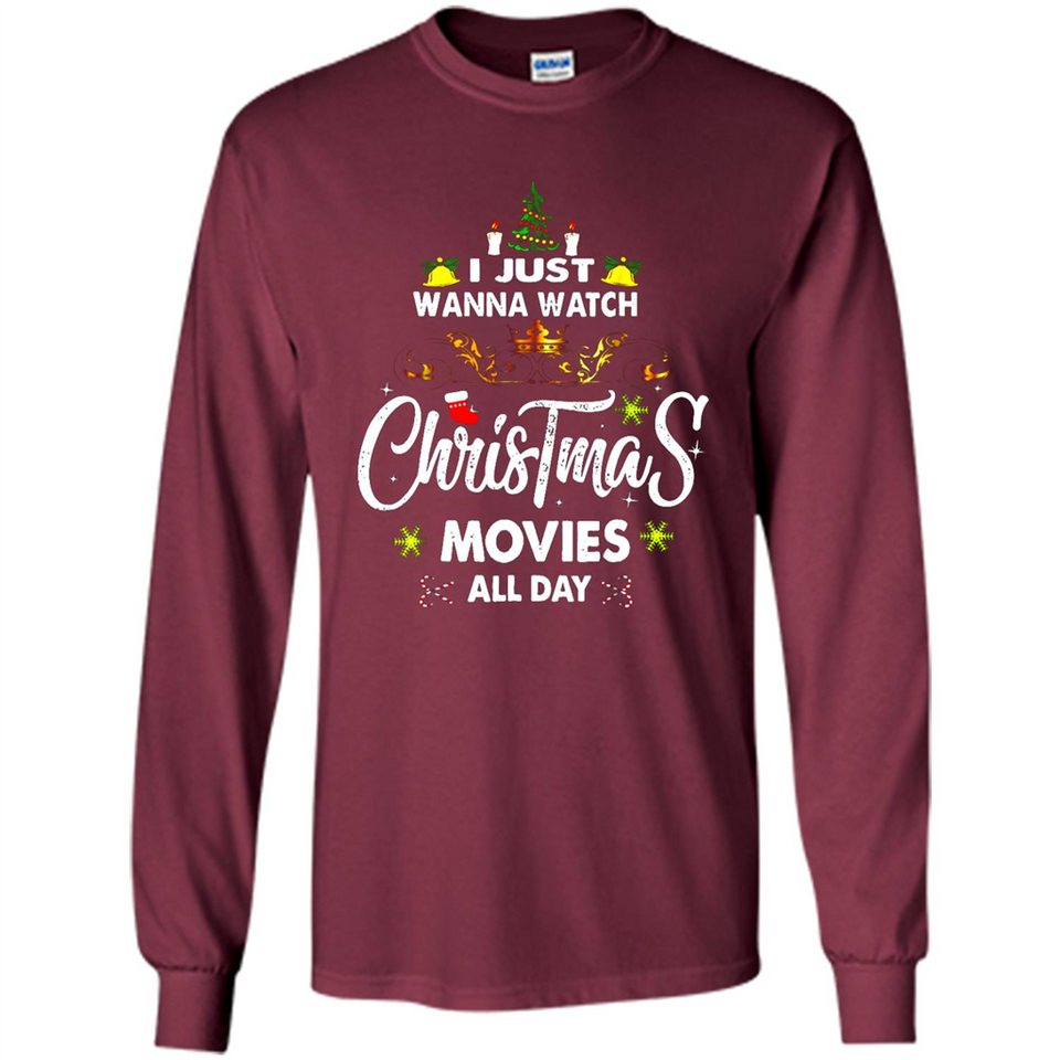 Funny Christmas Movie Shirt, Christmas Movies - Long Sleeve T-Shirt