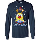 Minion Arizona Diamondbacks Ugly Christmas Sweater Let it Snow - Long Sleeve T-Shirt