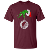 Amazing shirt Portland Trail Blazers Glitter Grinch Monogram Ornament Christmas - Shirt