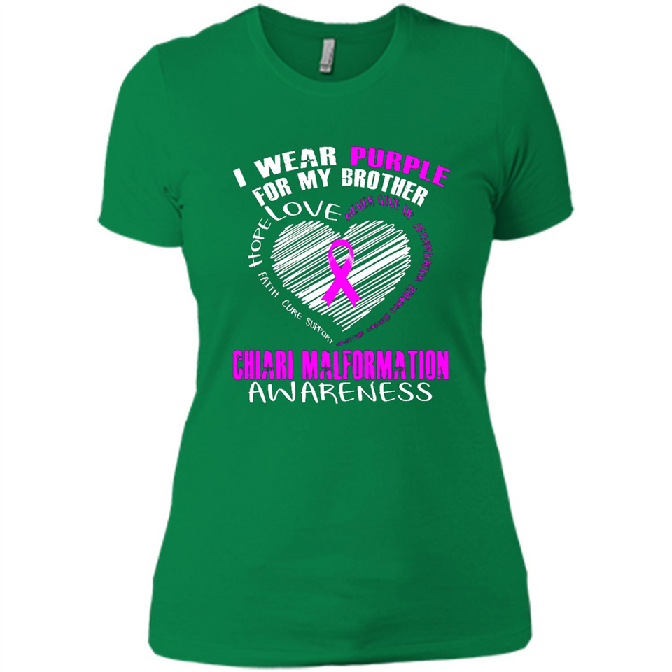 I Wear Purple For My Brother Chiari Malformation - Ladies' Boyfriend T-Shirt