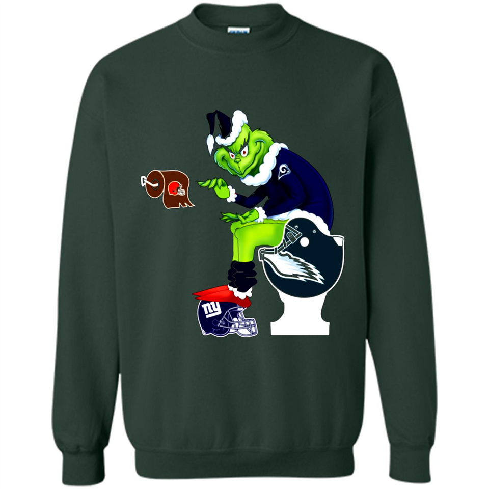 Los Angeles Rams Toilet Grinch Santa Claus Football Fan PINGPONG